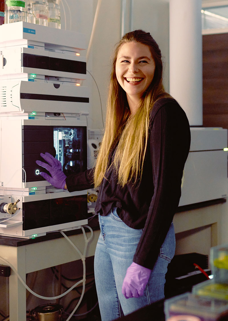 Young woman in laboratory